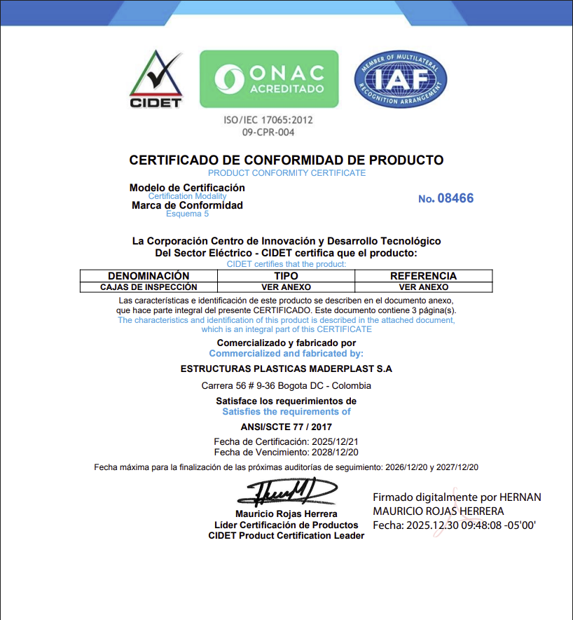 Vista previa del certificado CIDET