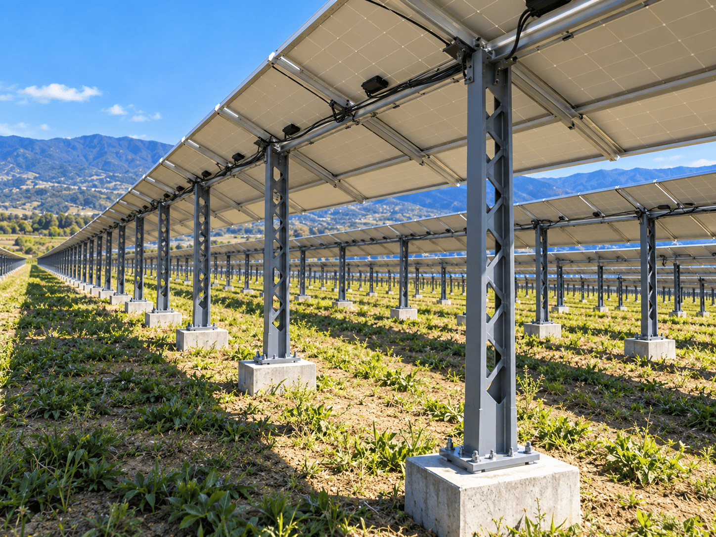 Estructuras para soporte de paneles solares de plástico