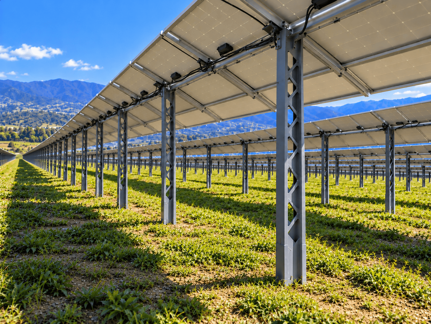 Estructuras para soportes de paneles solares de plástico Maderplast